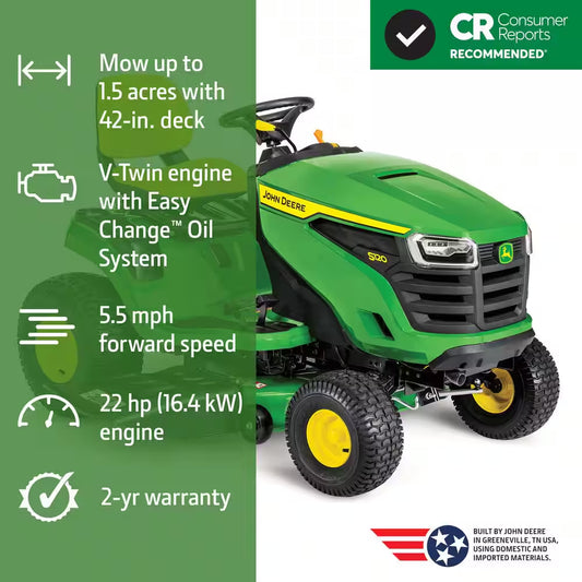S120 42 In. 22 HP V-Twin Gas Hydrostatic Riding Lawn Mower