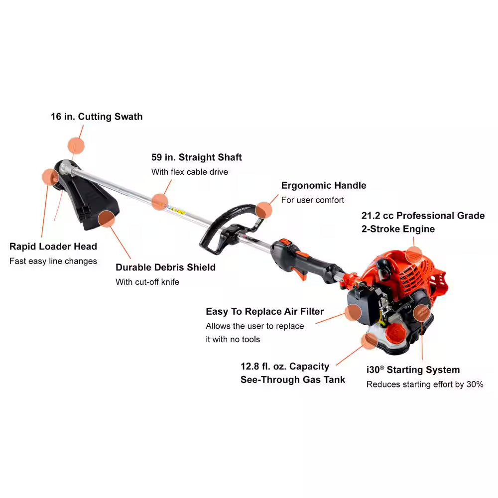 21 In. 190 Cc Gas 3-In-1 RWD Self-Propelled Lawn Mower Combo Kit with 21.2 Cc SRM-2120 String Trimmer and 25.4 Cc Blower