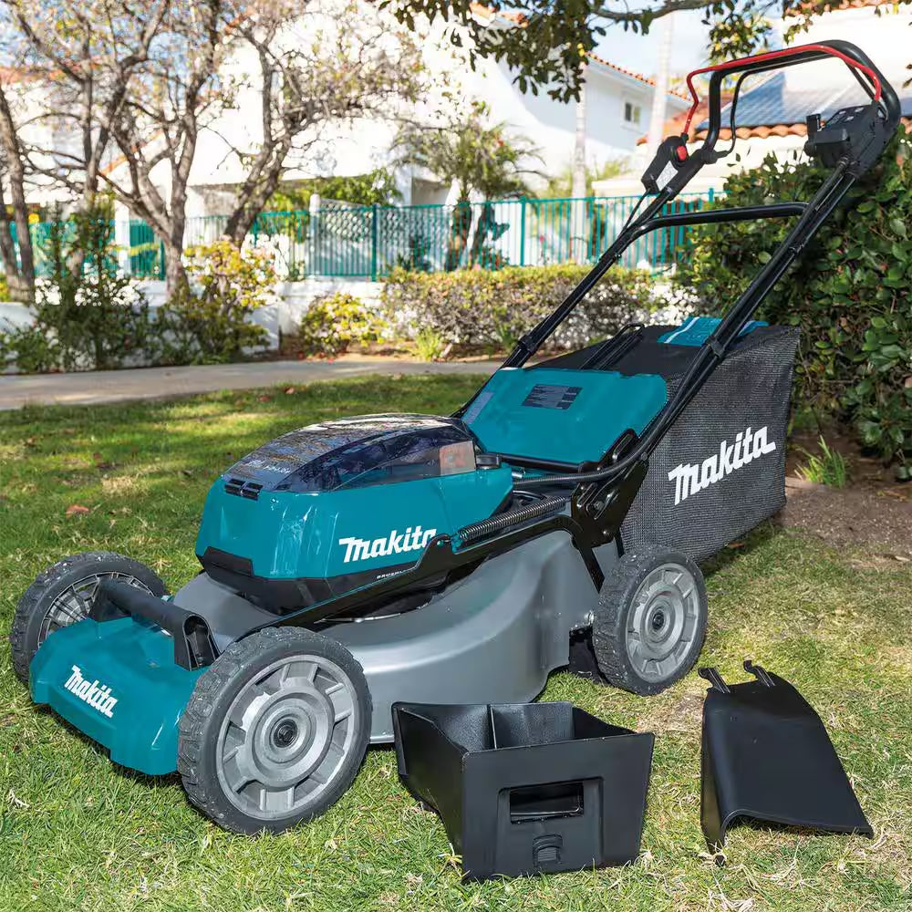 18V X2 (36V) LXT Cordless 21 In. Self-Propelled Commercial Lawn Mower, 4 Batteries (5.0Ah) & 13 In. String Trimmer