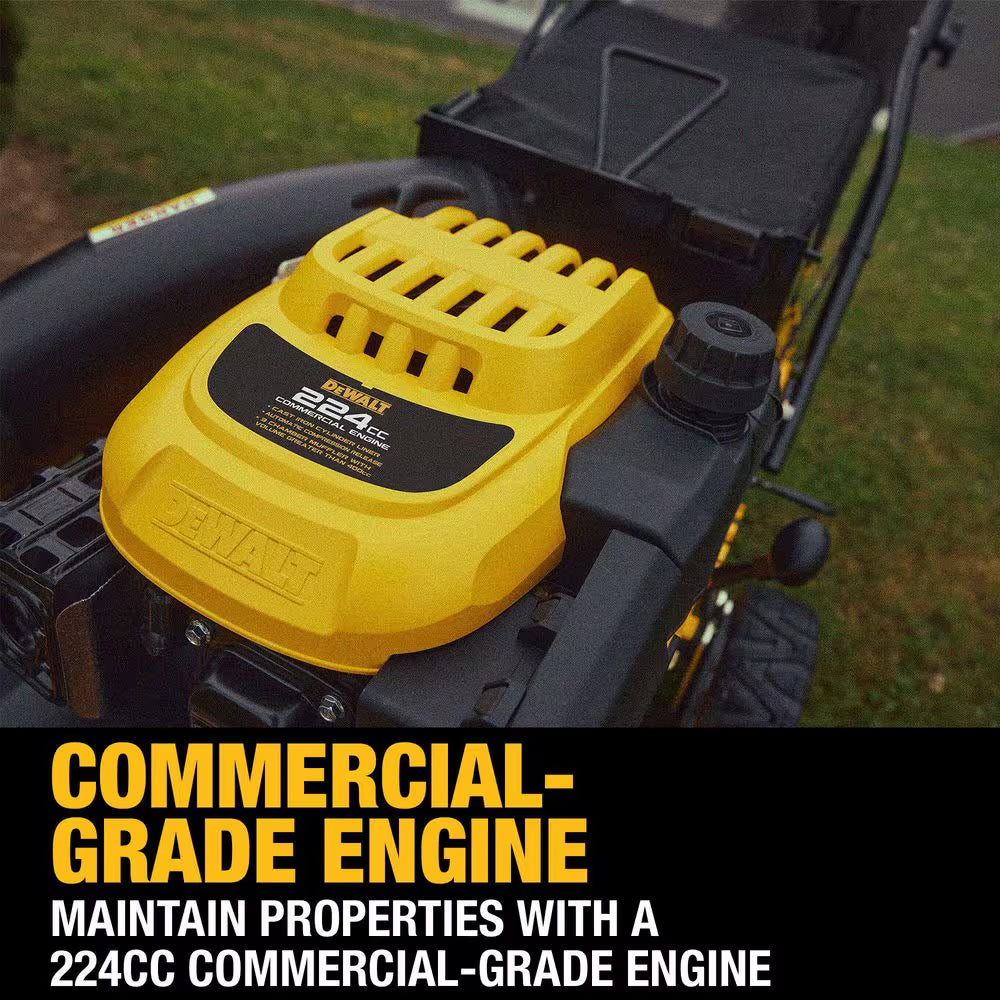 28 In. 224Cc E-GOV Engine 3-In-1 Gas RWD Self-Propelled Lawn Mower with High Rear Wheels