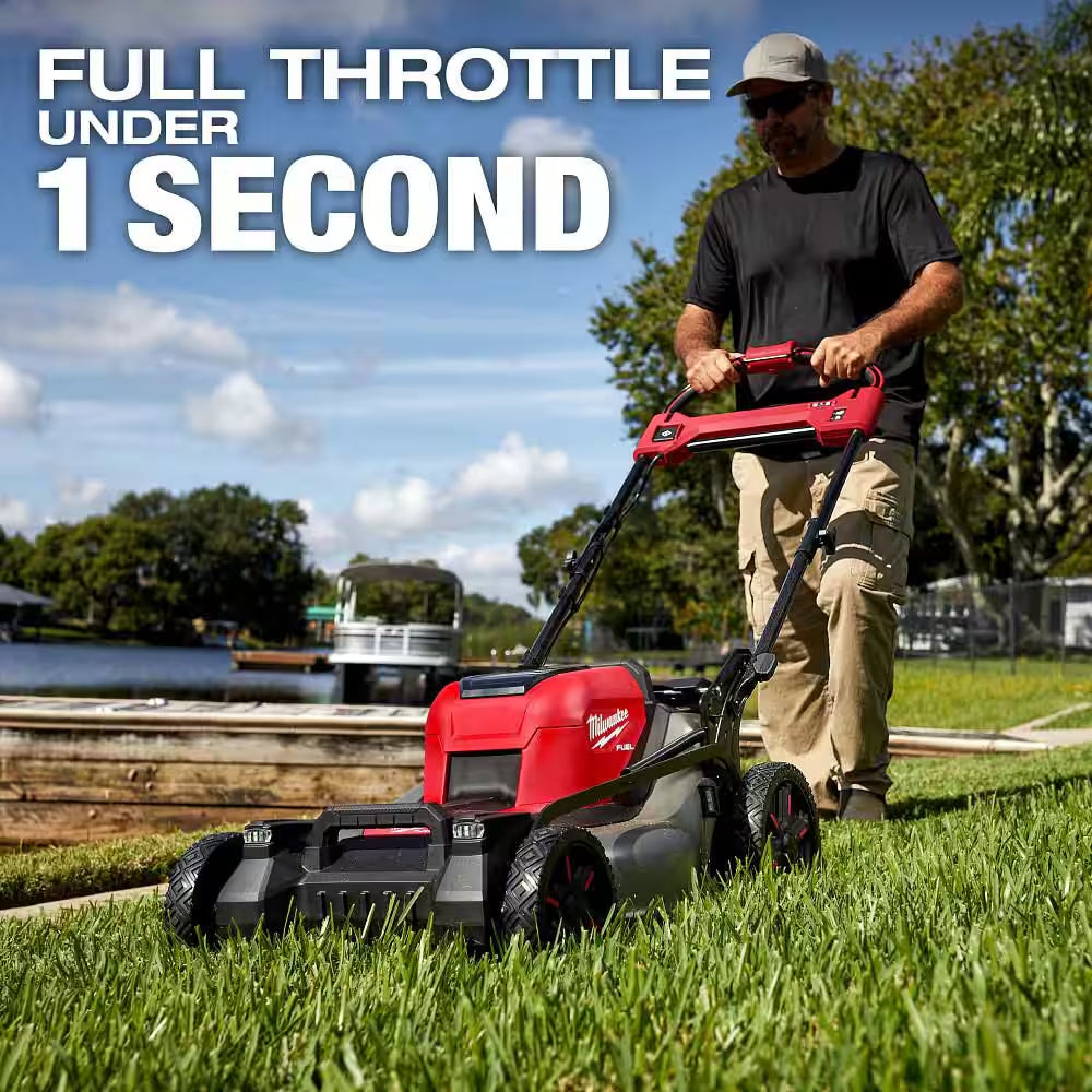 M18 FUEL Brushless Cordless 21 in Dual Battery SP Mower W/ FORGE Starter Kit, Backpack Blower, Chainsaw, Hedge Trimmer