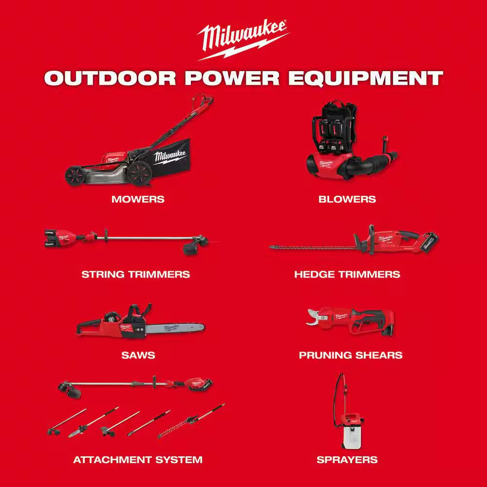 M18 FUEL Brushless Cordless 21 in Dual Battery SP Mower W/ String Trimmer, Hedge Trimmer, Top Handle Chainsaw, Chainsaw