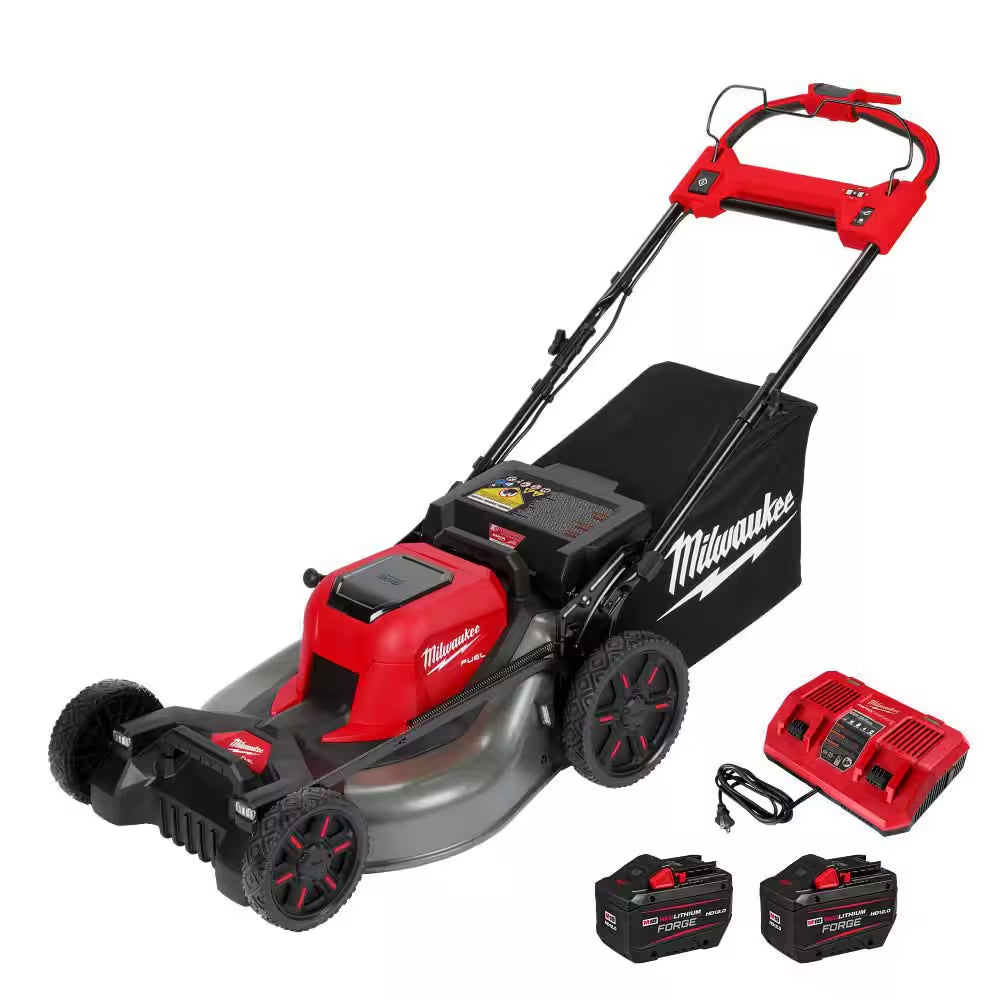 M18 FUEL Brushless Cordless 21 In. Walk behind Dual Battery Self-Propelled Mower W/(2) 12.0Ah FORGE Battery and Charger