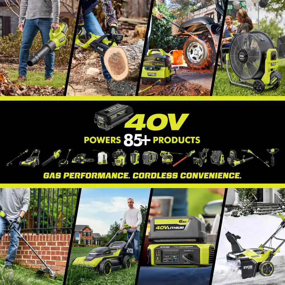 40V HP Brushless 21" Walk behind Self-Propelled Mower & Backpack Blower-(2) 8.0 Ah & 6.0 Ah Batteries & (2) Chargers