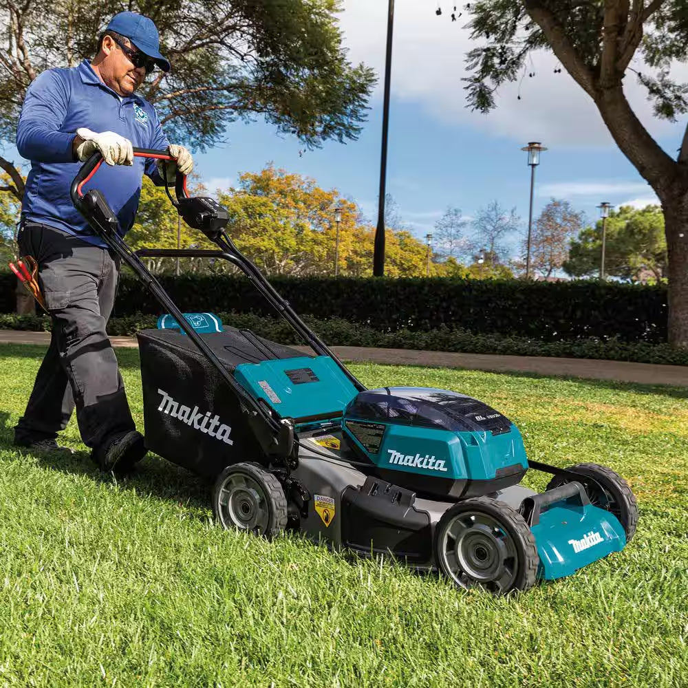 18V X2 (36V) LXT Cordless 21 In. Self-Propelled Commercial Lawn Mower, 4 Batteries (5.0Ah) & 13 In. String Trimmer