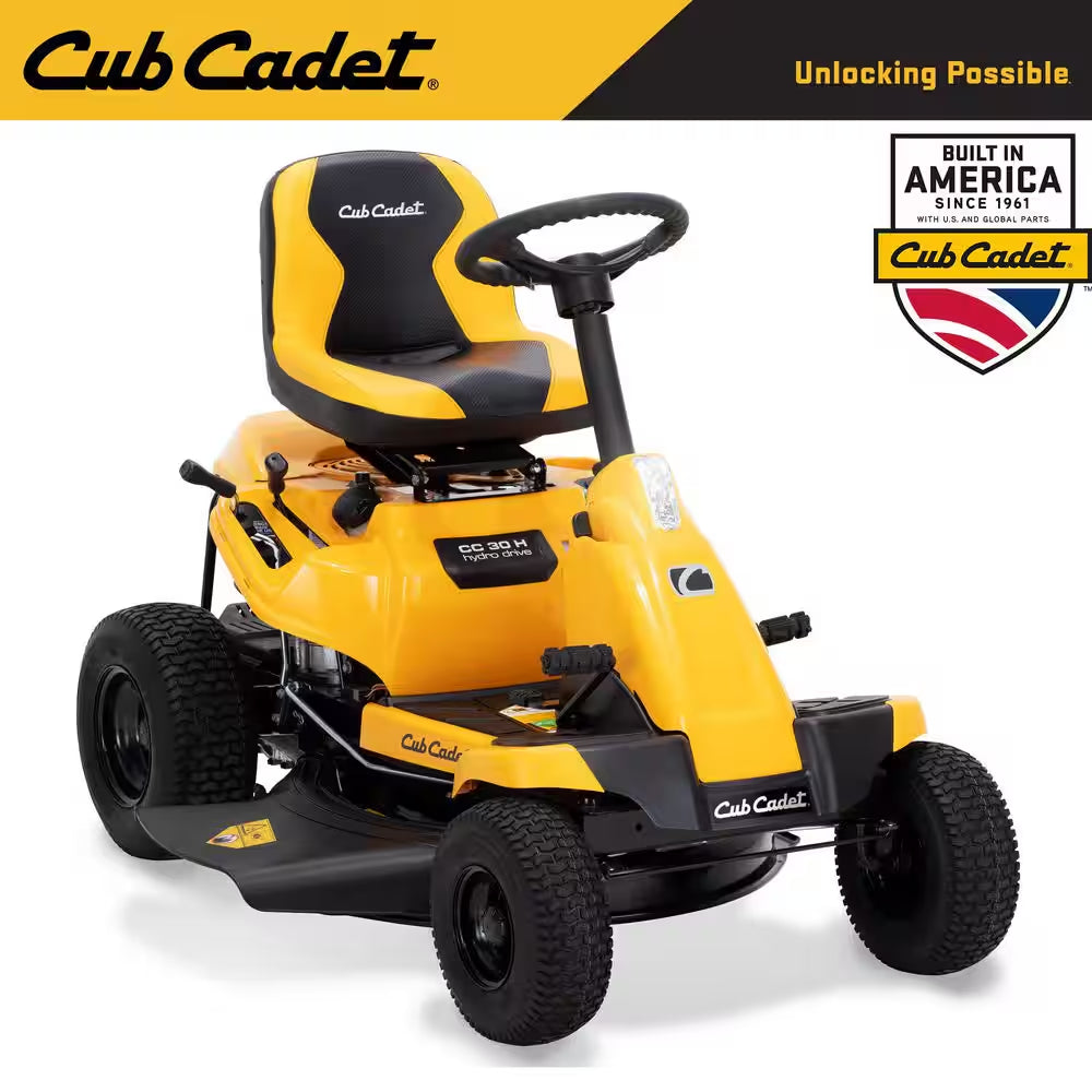 30 In. 10.5 HP Briggs & Stratton Engine Hydrostatic Drive Gas Rear Engine Riding Mower with Mulch Kit Included