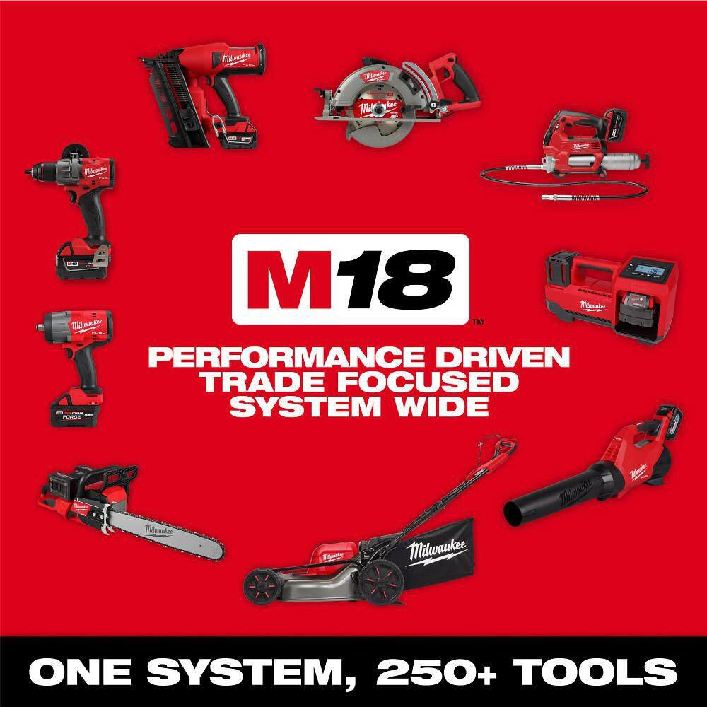 M18 FUEL Brushless Cordless 21 in Dual Battery Self-Propelled Mower W/ String Trimmer, Hedge Trimmer, Chainsaw