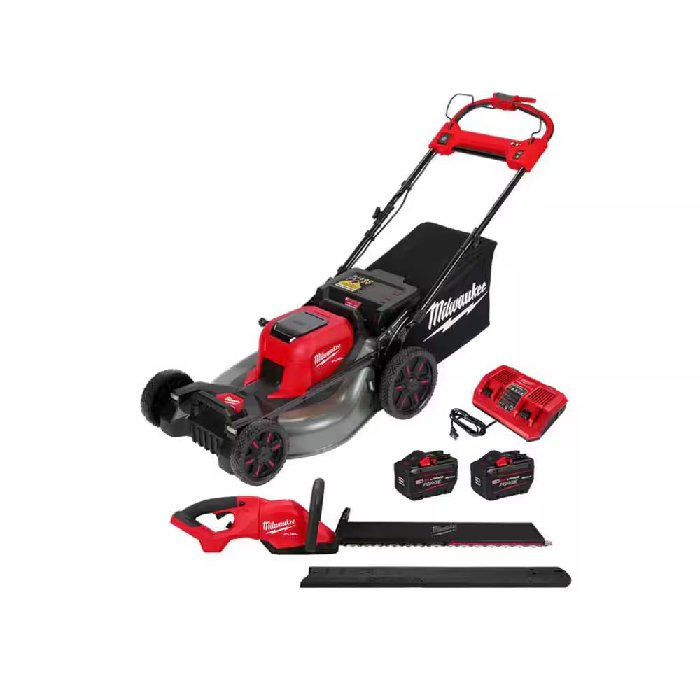 M18 FUEL 18V 21 In. Brushless Cordless Dual Battery Self-Propelled Mower W/ Hedge Trimmer, (2) 12.0 Ah Battery, Charger