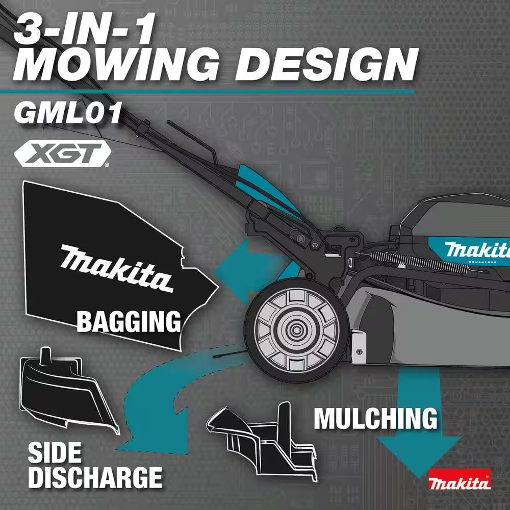40V Max XGT Brushless 21 In. Walk behind Self-Propelled Mower Kit (4.0Ah) with XGT Brushless String Trimmer Kit (4.0 Ah)