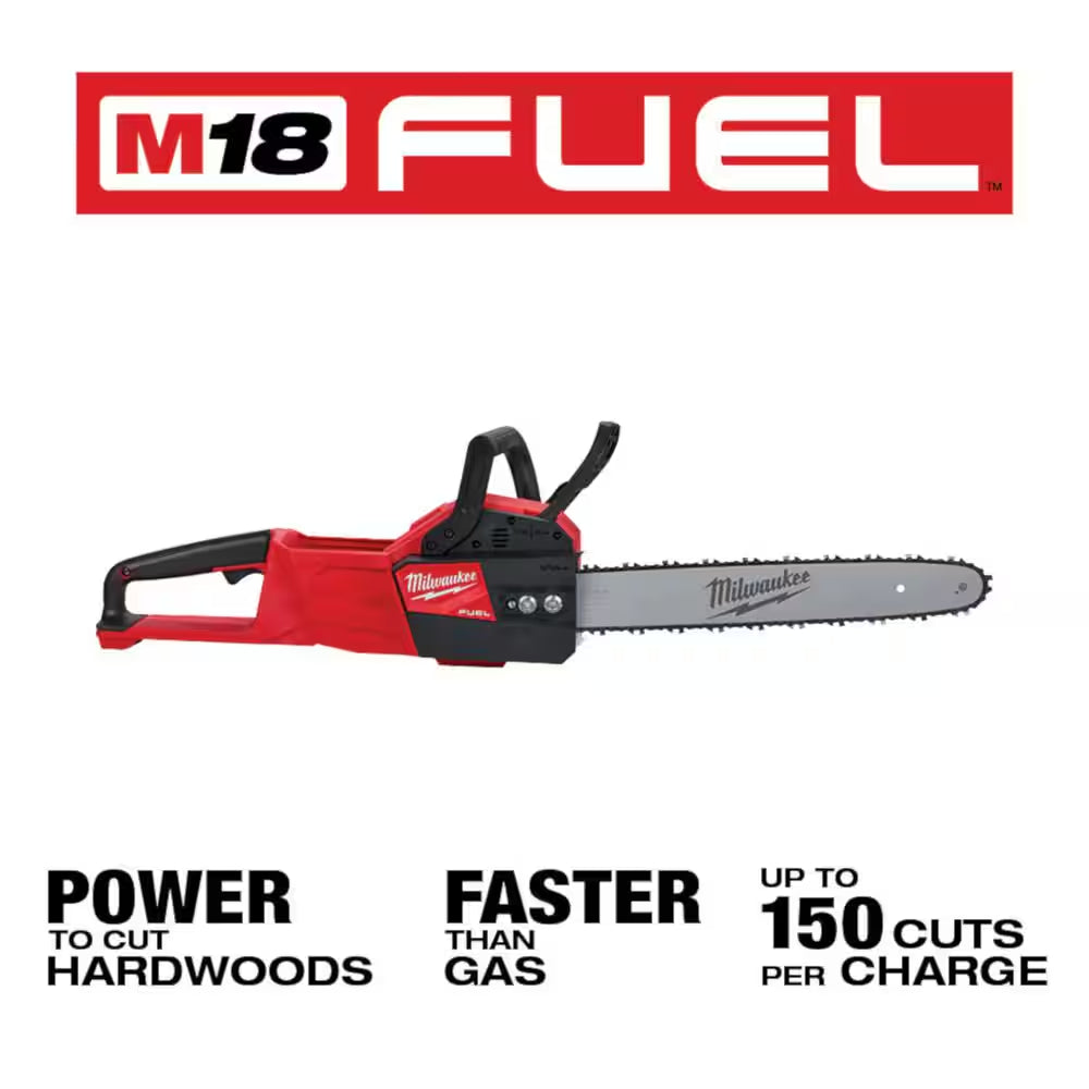 M18 FUEL Brushless Cordless 21 In. Dual Battery Self-Propelled Lawn Mower W/ 16" Chainsaw, (3) 12Ah Batteries