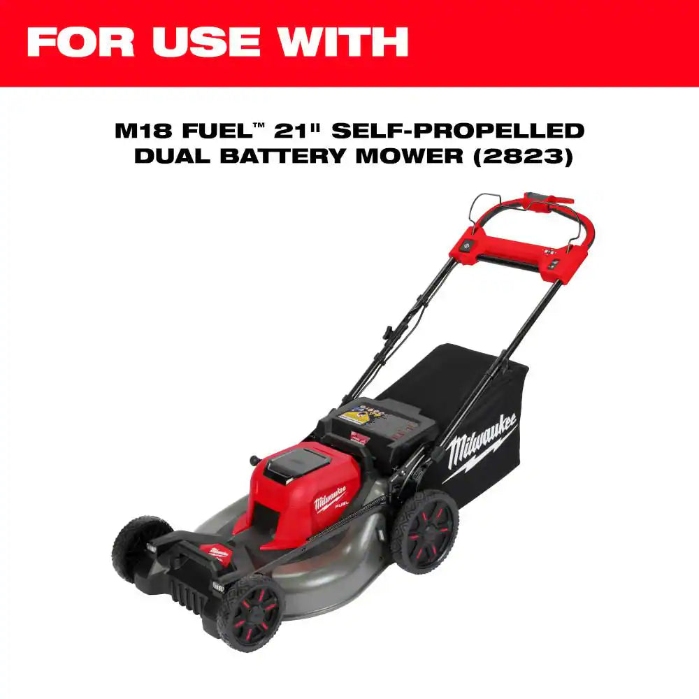 M18 FUEL Brushless Cordless 21 In. Walk behind Dual Battery Self-Propelled Lawn Mower W/(2)12Ah Batteries & Mower Cover