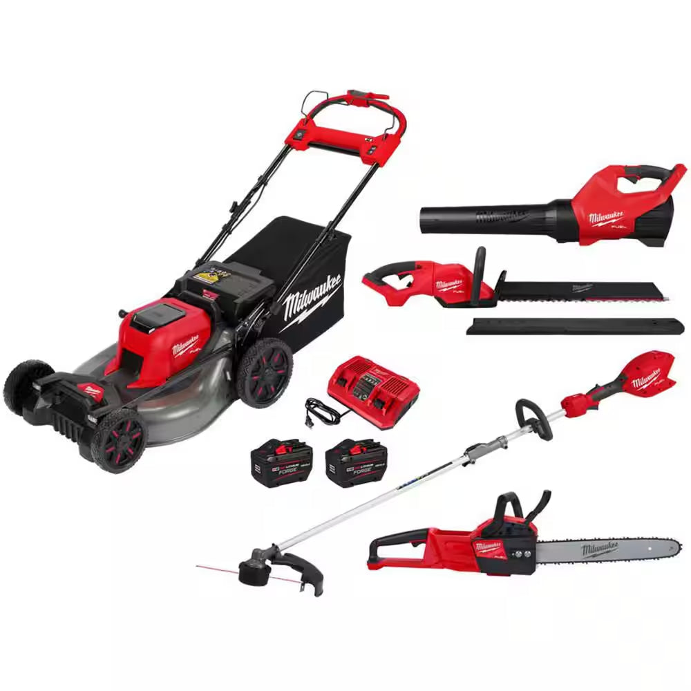 M18 FUEL Brushless Cordless 21 In. Walk behind Dual Battery Self-Propelled Mower W/(2) 12.0Ah FORGE Battery and Charger