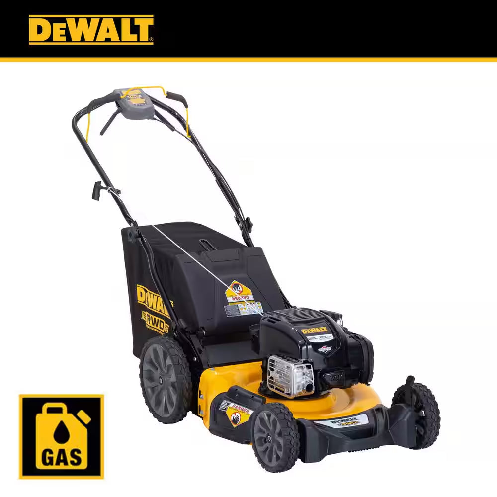28 In. 224Cc E-GOV Engine 3-In-1 Gas RWD Self-Propelled Lawn Mower with High Rear Wheels