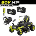 ZR3 80V HP Brushless 42 In. Electric Cordless ZTR Mower W/ Seat Suspension, Armrests, & Headlight-Batteries & Charger