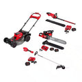 M18 FUEL Brushless Cordless 21 in Dual Battery Self-Propelled Mower W/ String Trimmer, Hedge Trimmer, Chainsaw
