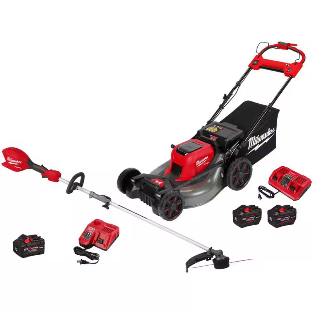 M18 FUEL Brushless Cordless 21 In. Walk behind Dual Battery Self-Propelled Mower W/(2) 12.0Ah FORGE Battery and Charger
