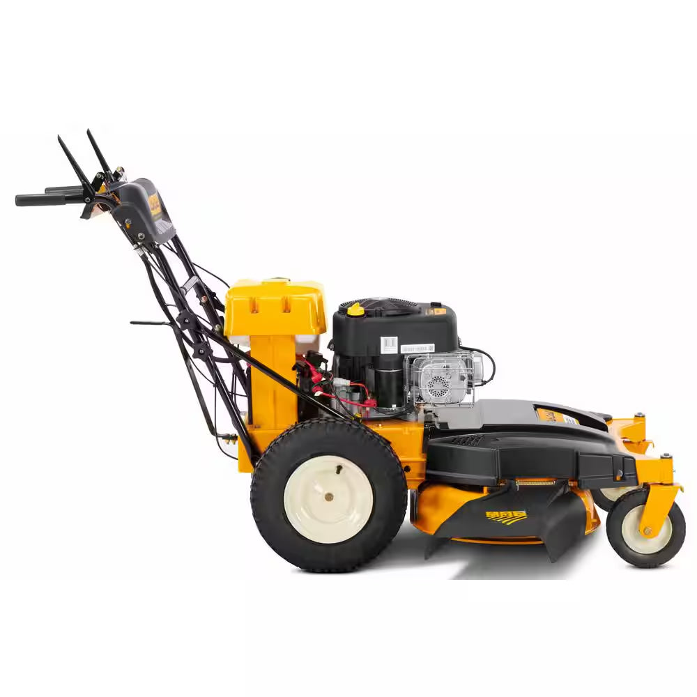33 In. 10.5 HP Briggs and Stratton Electric Start Gas Engine Wide Area Walk behind Self Propelled Lawn Mower