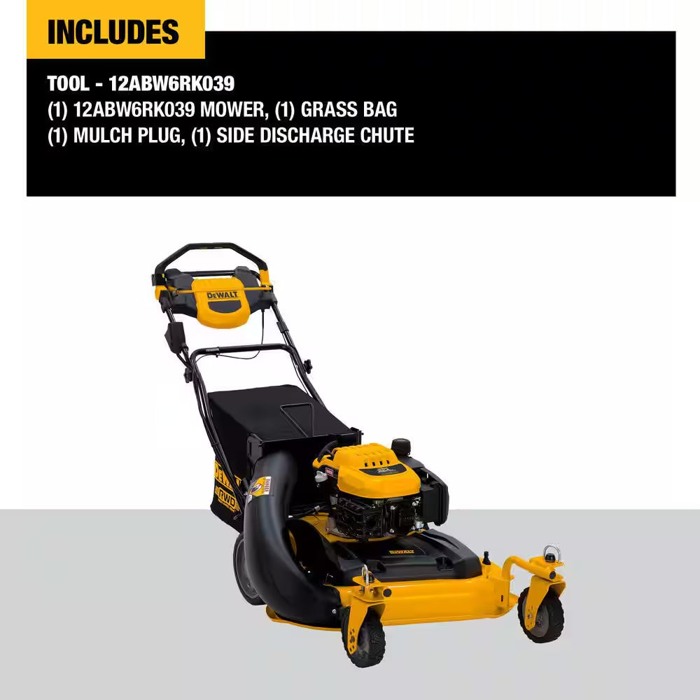 28 In. 224Cc E-GOV Engine 3-In-1 Gas RWD Self-Propelled Lawn Mower with High Rear Wheels