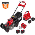 M18 FUEL Brushless Cordless 21 In. Walk behind Dual Battery Self-Propelled Mower W/ (4) 12.0 Ah Battery and (2) Charger