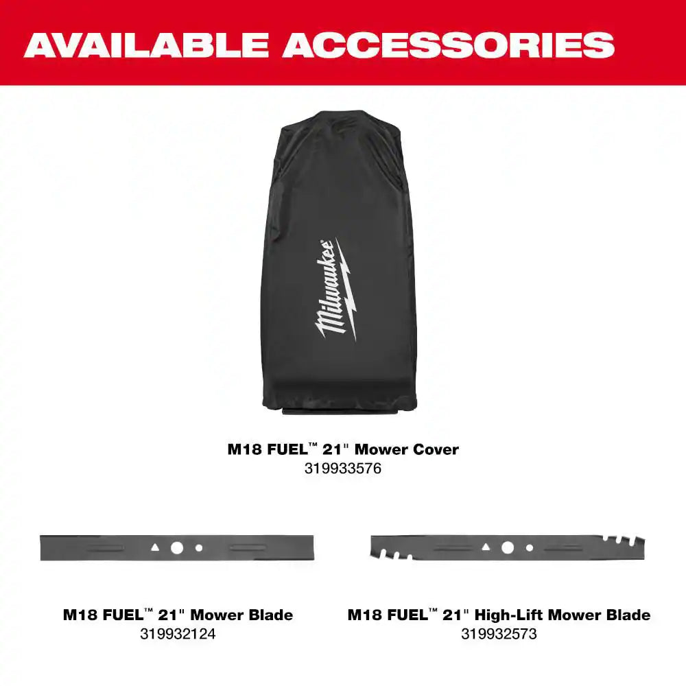 M18 FUEL Brushless Cordless 21 In. Walk behind Dual Battery Self-Propelled Mower W/(2) 12.0Ah FORGE Battery and Charger
