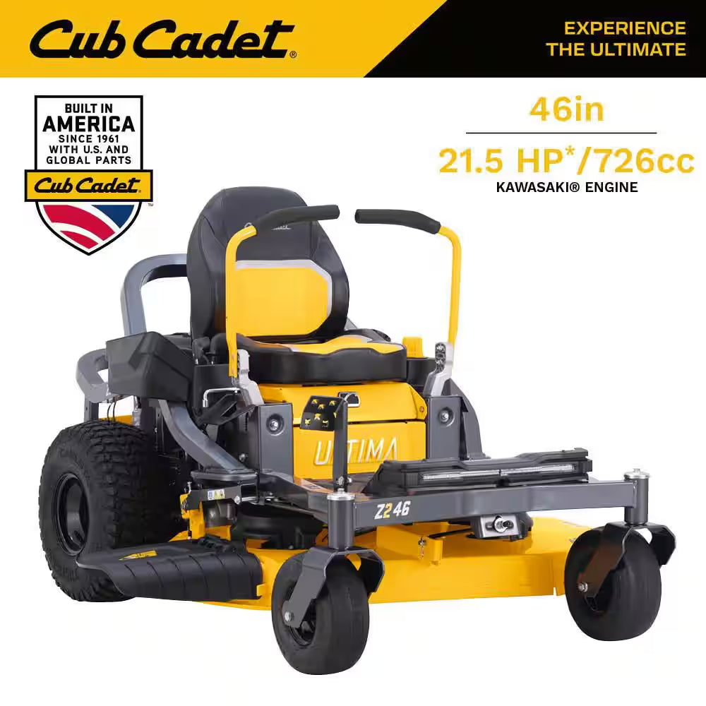 Ultima Z2 54In. Fabricated Deck 23HP V-Twin Kawasaki FR Series Engine Dual Hydro Drive Gas Zero Turn Riding Lawn Mower