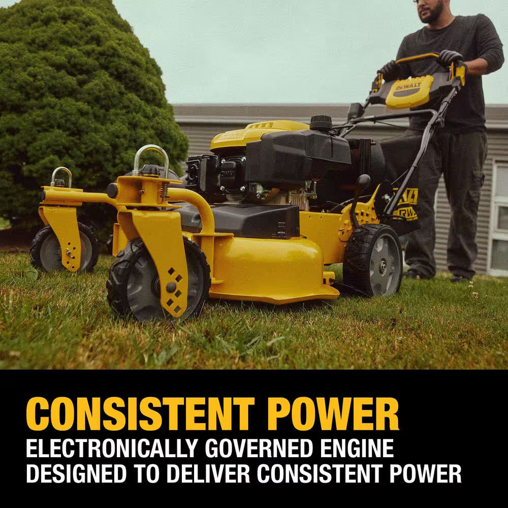 28 In. 224Cc E-GOV Engine 3-In-1 Gas RWD Self-Propelled Lawn Mower with High Rear Wheels