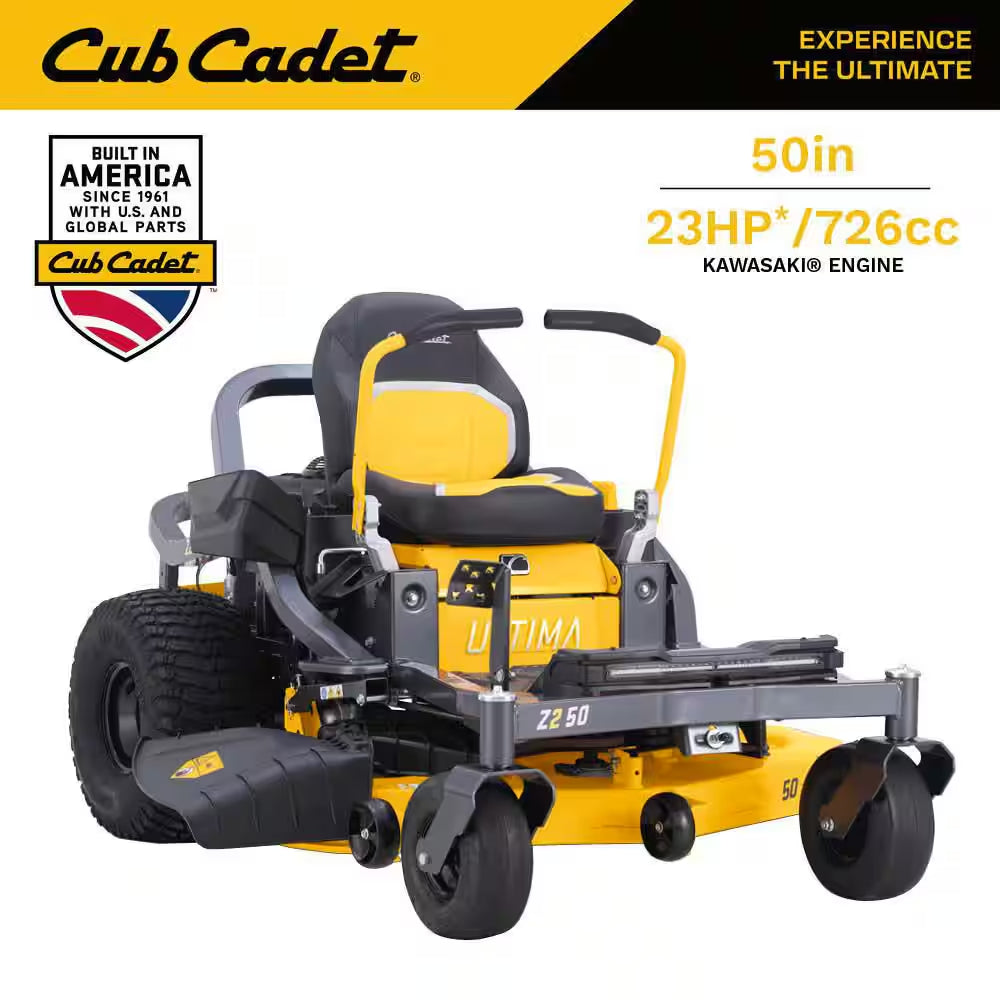 Ultima Z2 54In. Fabricated Deck 23HP V-Twin Kawasaki FR Series Engine Dual Hydro Drive Gas Zero Turn Riding Lawn Mower