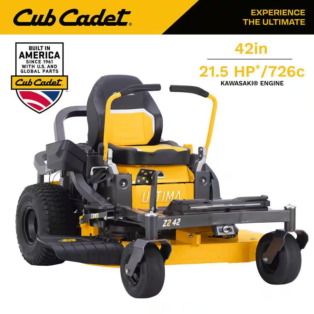 Ultima Z2 42S In. Fab Deck 21. 5HP V-Twin Kawasaki FR Series Engine Gas Zero Turn Riding Mower W/Steering Wheel Control