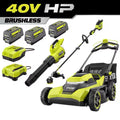 40V HP Brushless 21 In. Cordless Battery Walk behind Self-Propelled Mower, Blower & Trimmer-(3) Batteries & (2) Chargers
