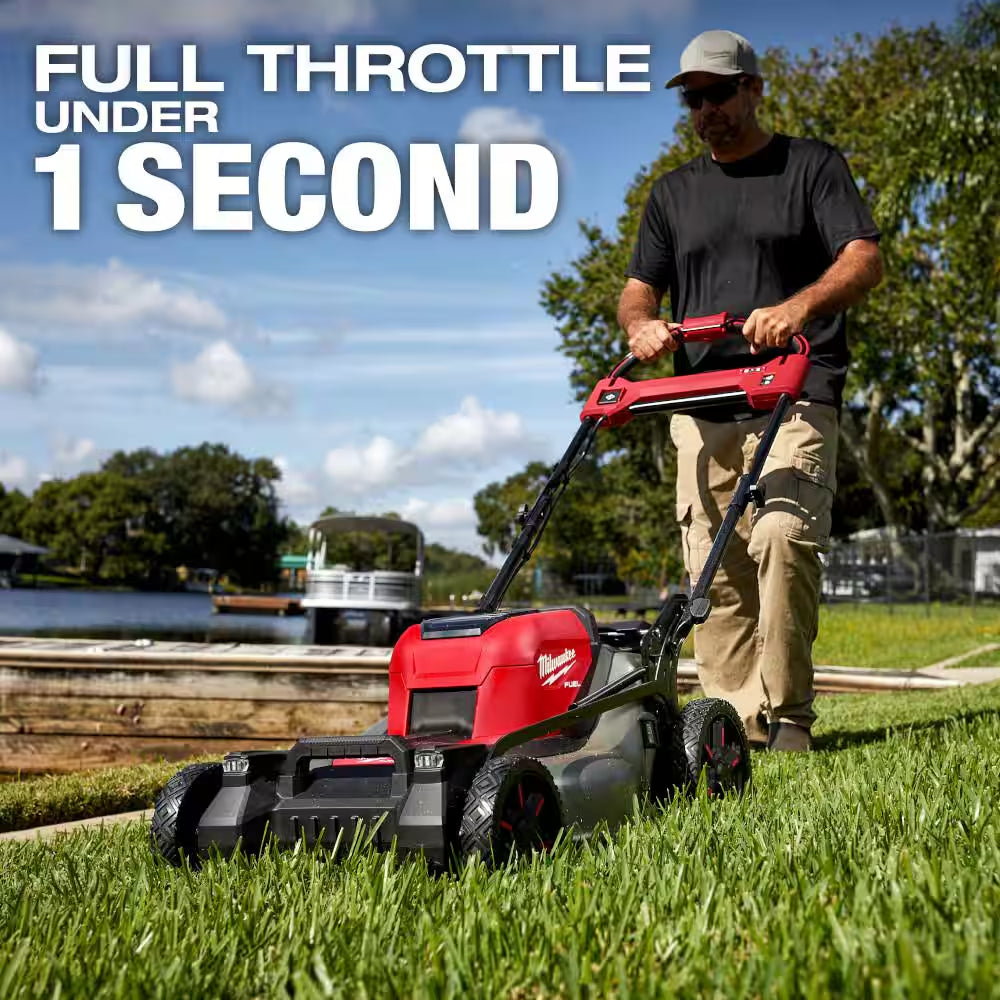M18 FUEL Brushless Cordless 21 In. Walk behind Dual Battery Self-Propelled Mower W/(2) 12.0Ah FORGE Battery and Charger