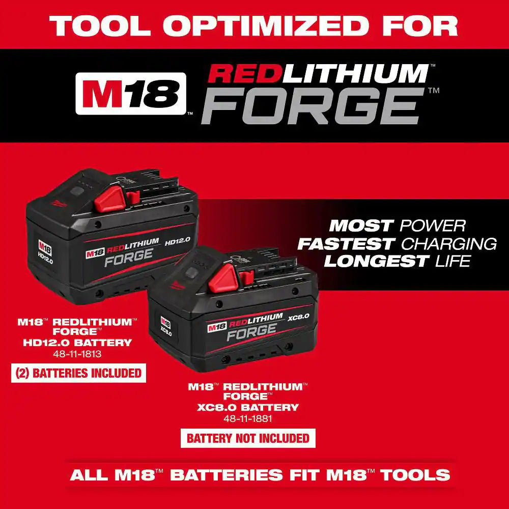 M18 FUEL Brushless Cordless 21 In. Walk behind Dual Battery Self-Propelled Mower W/(2) 12.0Ah FORGE Battery and Charger
