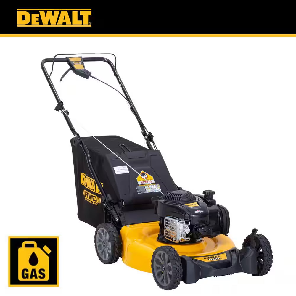 28 In. 224Cc E-GOV Engine 3-In-1 Gas RWD Self-Propelled Lawn Mower with High Rear Wheels