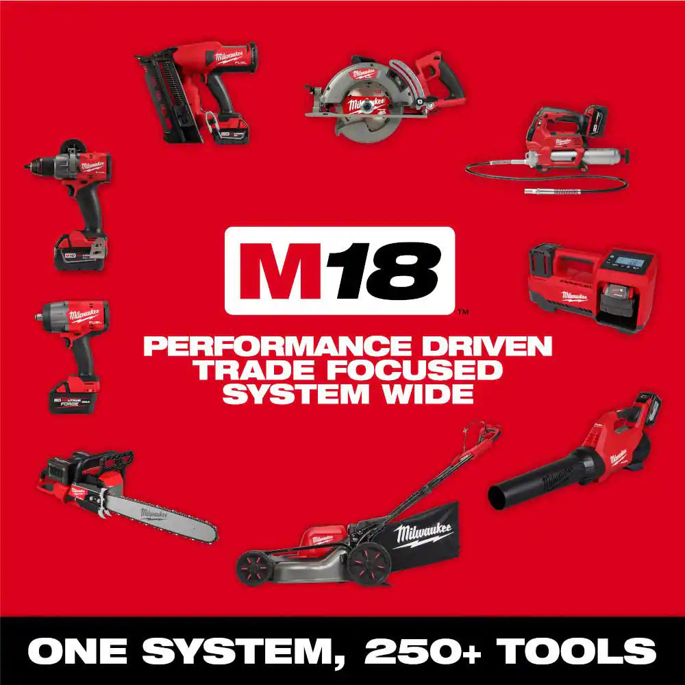 M18 FUEL Brushless 21 In. Self-Propelled Mower W/ String Trimmer, Blower, Hedger, Chainsaw, (2) 12Ah Batteries, Charger