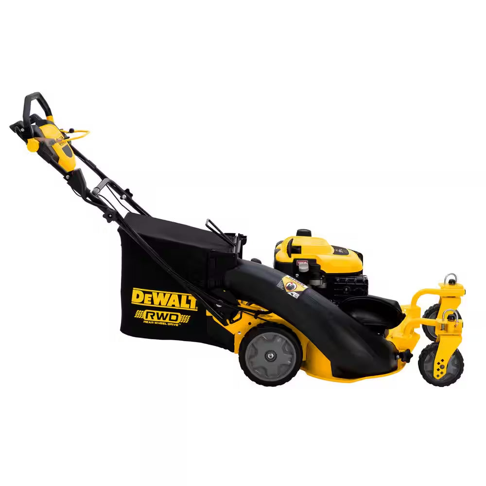 28 In. 224Cc E-GOV Engine 3-In-1 Gas RWD Self-Propelled Lawn Mower with High Rear Wheels