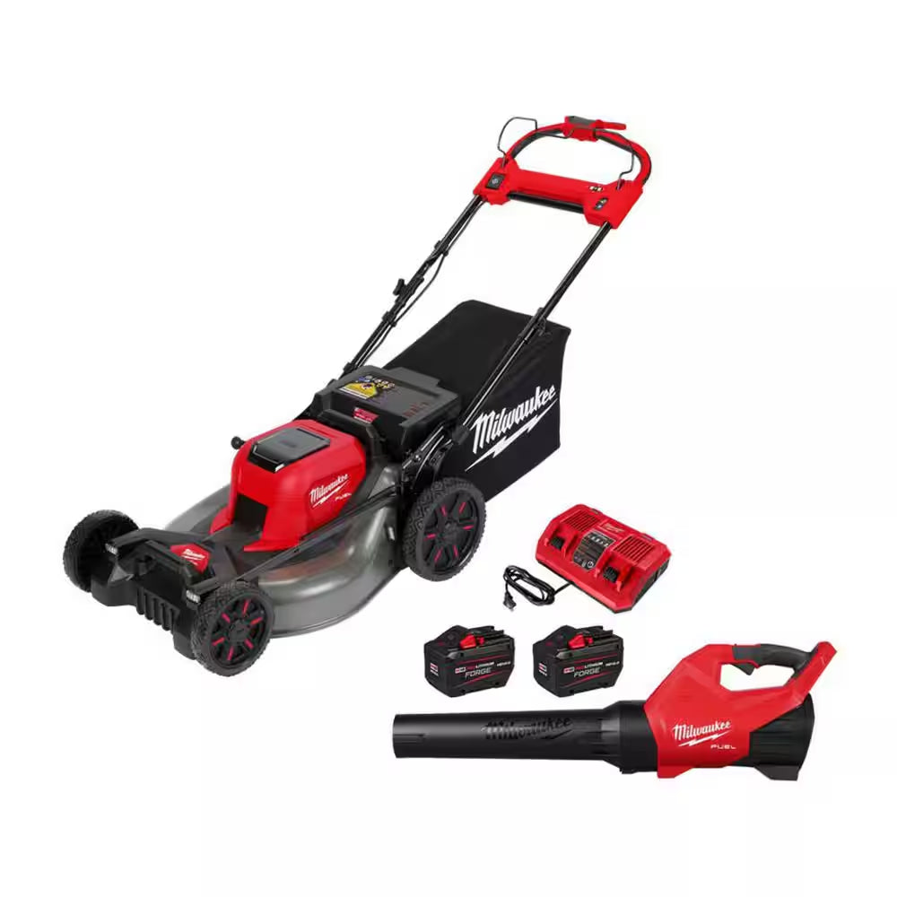 M18 FUEL 18V 21 In. Brushless Cordless Dual Battery Self-Propelled Mower W/ Blower, (2) 12.0 Ah Batteries, Charger