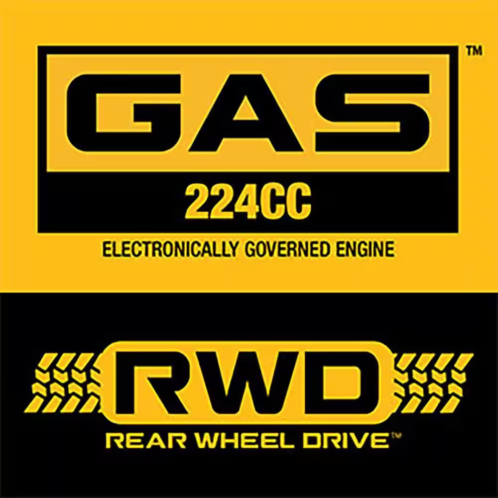 28 In. 224Cc E-GOV Engine 3-In-1 Gas RWD Self-Propelled Lawn Mower with High Rear Wheels