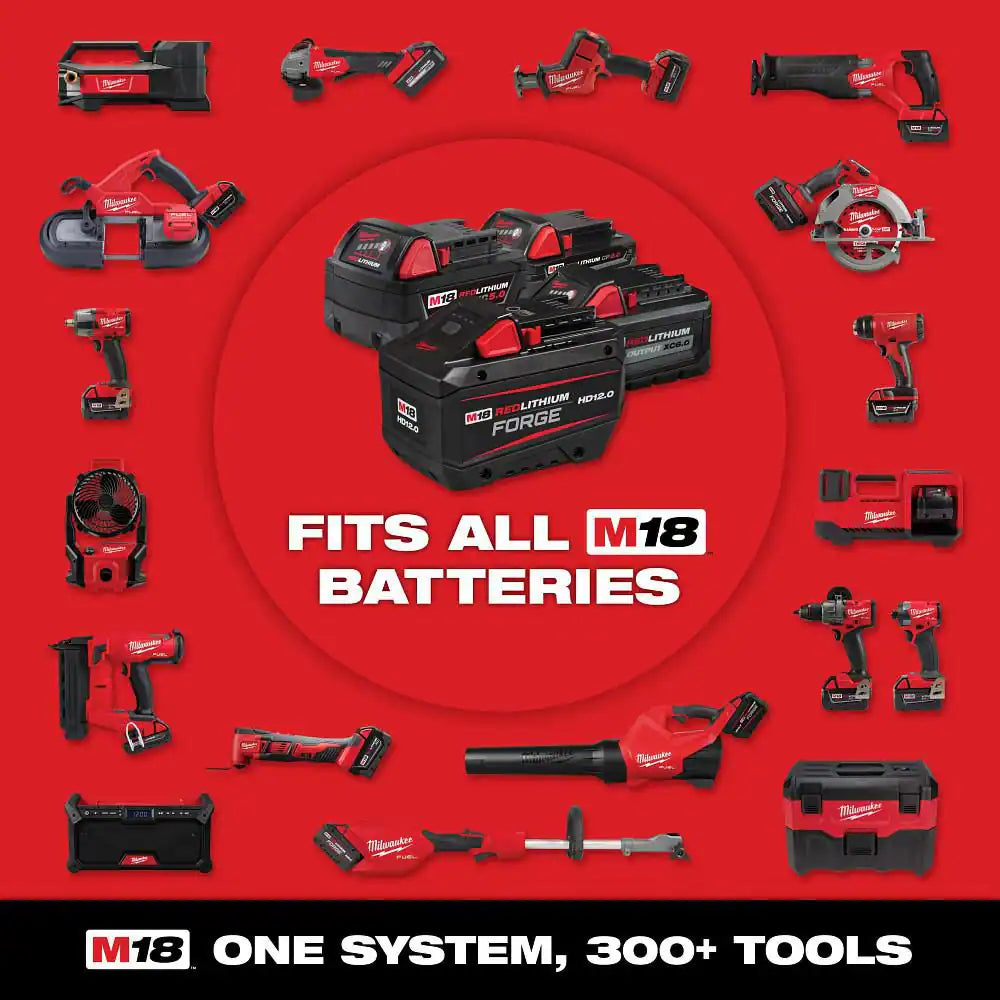 M18 FUEL Brushless Cordless 21 In. Walk behind Dual Battery Self-Propelled Mower W/(2) 12.0Ah FORGE Battery and Charger