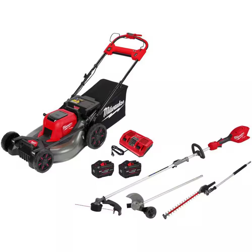 M18 FUEL Brushless Cordless 21 In. Walk behind Dual Battery Self-Propelled Mower W/(2) 12.0Ah FORGE Battery and Charger