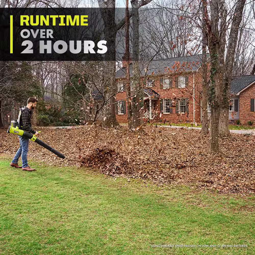 40V HP Brushless 21" Walk behind Self-Propelled Mower & Backpack Blower-(2) 8.0 Ah & 6.0 Ah Batteries & (2) Chargers